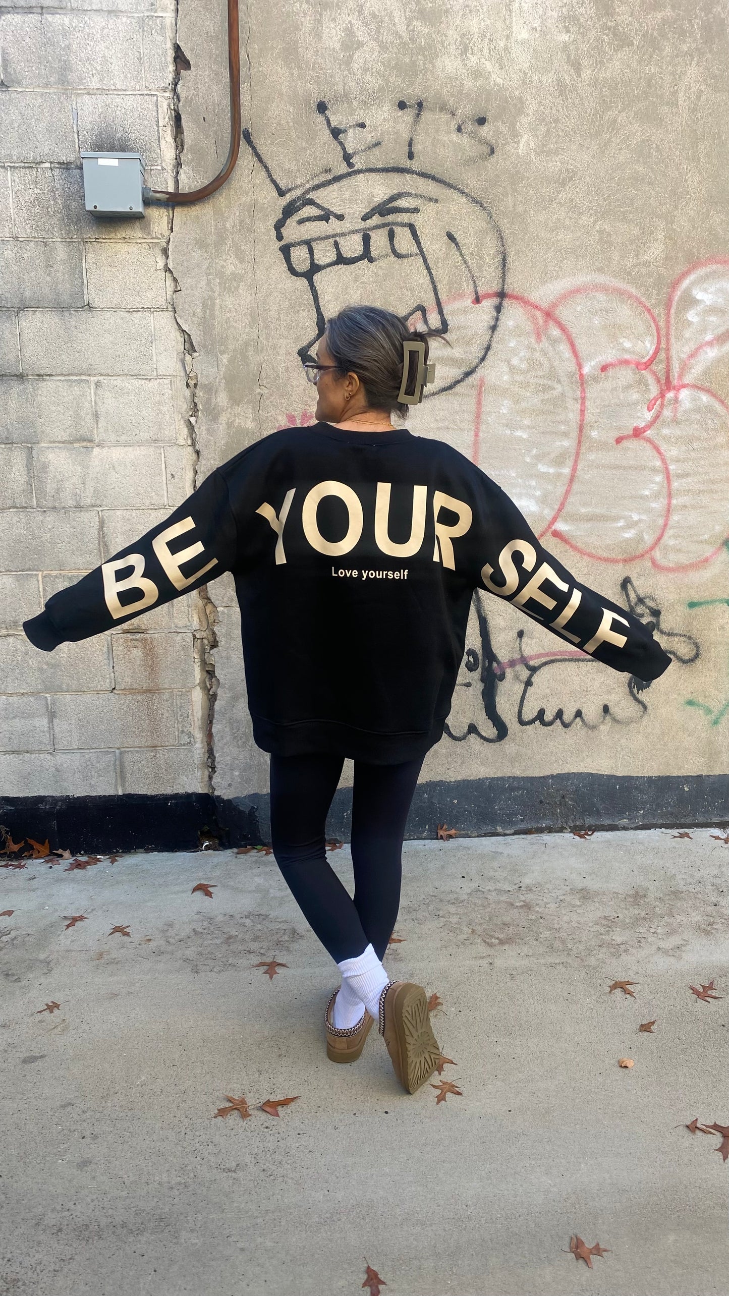 Be Yourself Oversized Sweatshirt