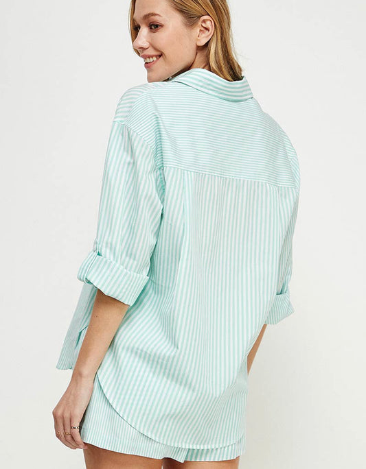 Sea Breeze Button Up